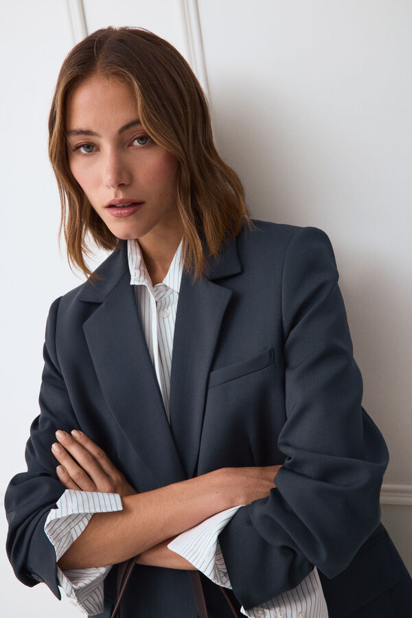 TFP by Tamara Falc&oacute; Navy blue blazer Blue