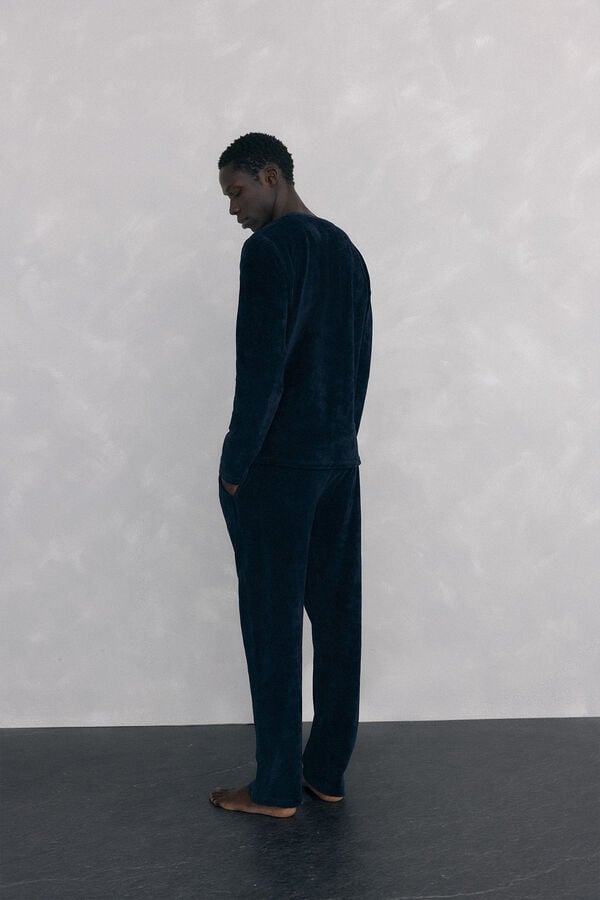 Pedro del Hierro Velvet pyjamas set Blue