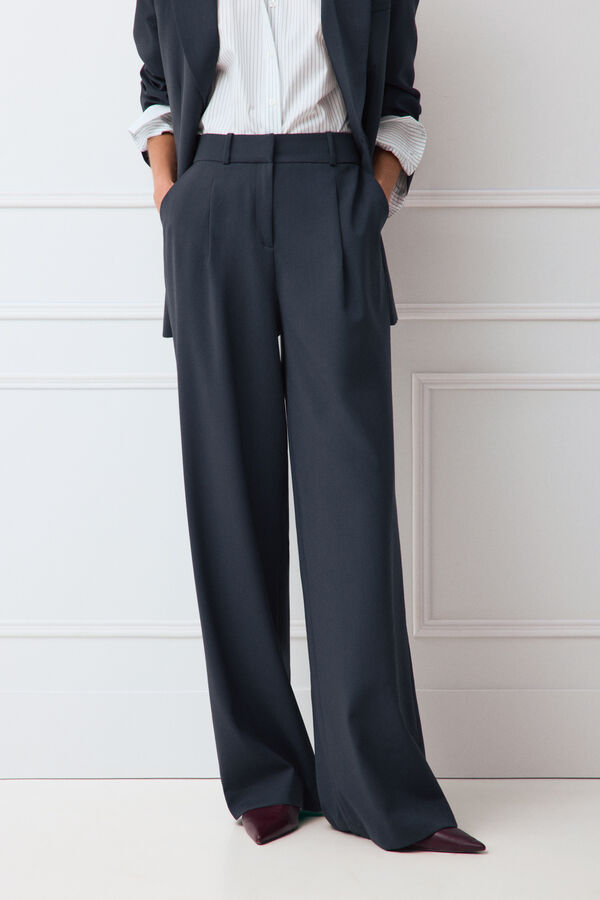 TFP by Tamara Falc&oacute; Navy suit trousers Blue