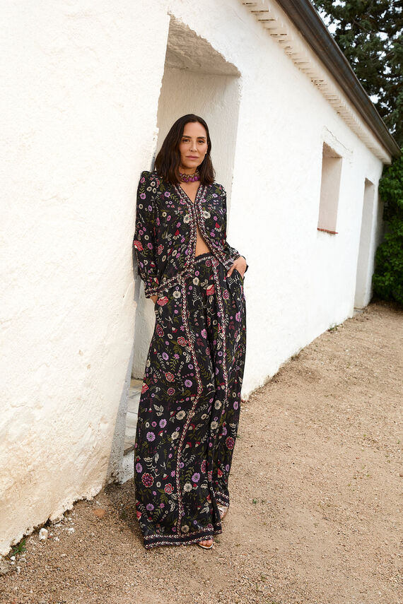 Pantalón fluido estampado