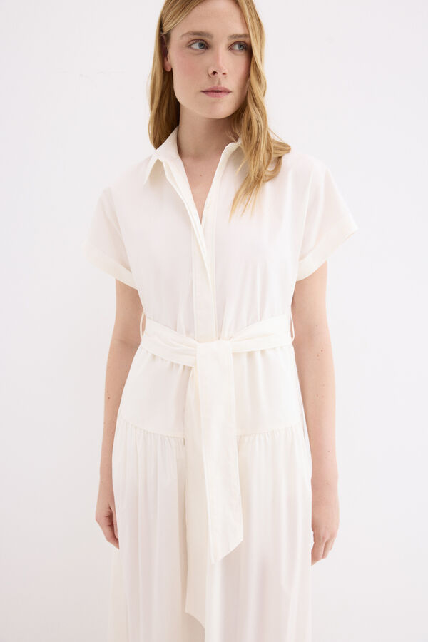 Pedro del Hierro Poplin shirt dress Brown