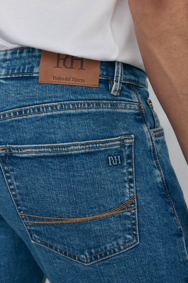 Pedro del Hierro Calças de ganga premium flex regular fit Azul