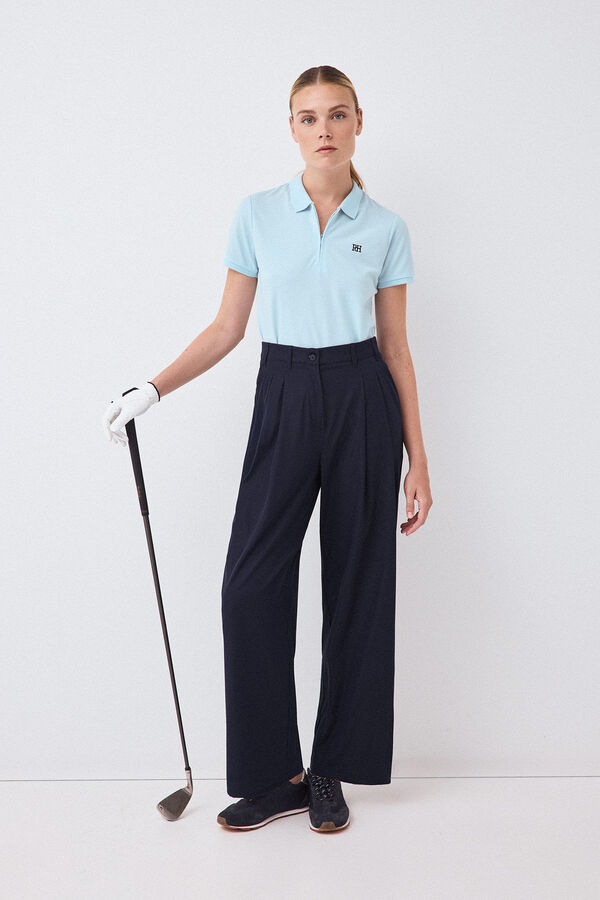 Pedro del Hierro Short sleeve polo shirt Blue