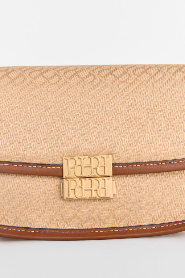 Pedro del Hierro Jacquard crossbody Beige