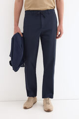 Pedro del Hierro Regular fit structured laced chinos Blue