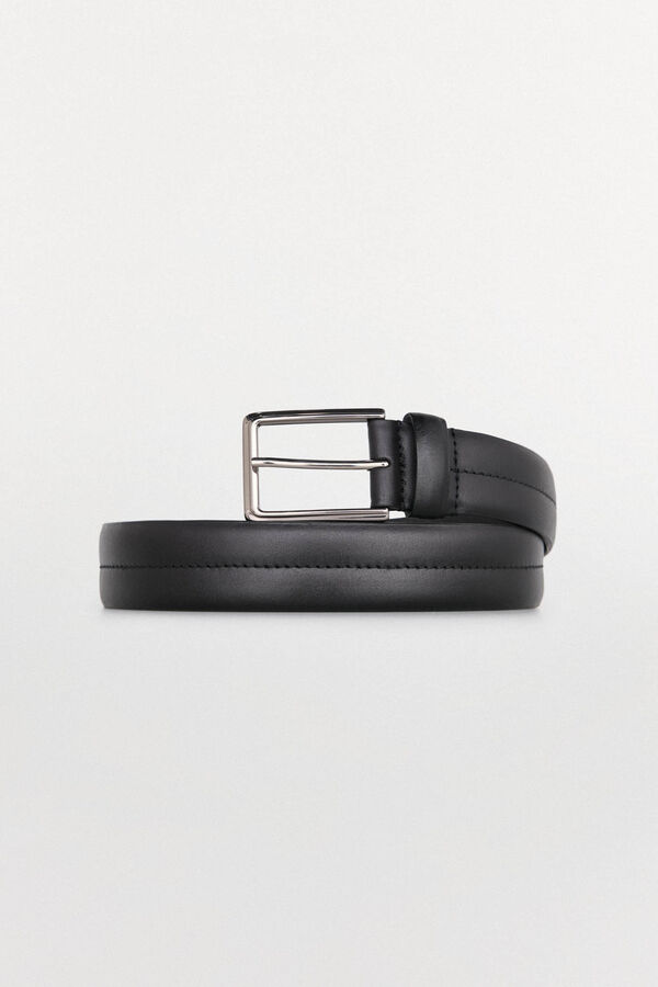 Pedro del Hierro Sport leather belt Black