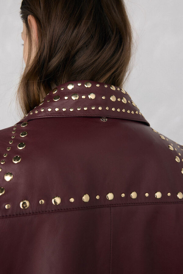 Pedro del Hierro Studded napa jacket Coral