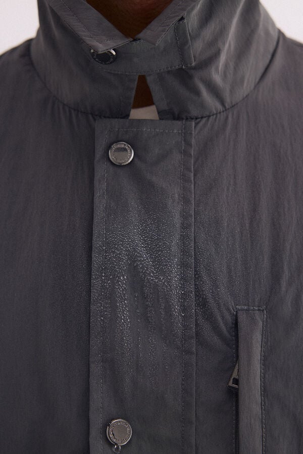 Pedro del Hierro Neck detail jacket Grey