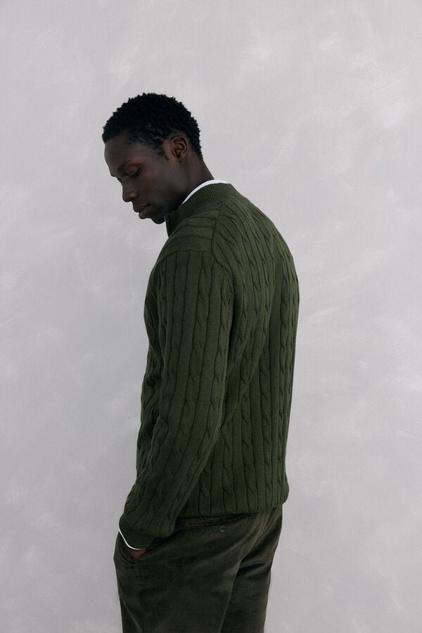 Pedro del Hierro Trucker neck jumper Green