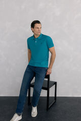 Pedro del Hierro Basic piqué polo shirt Turquoise