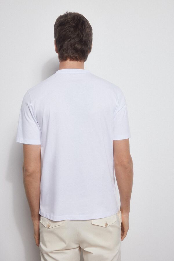 Pedro del Hierro T-shirt logo bordado Branco