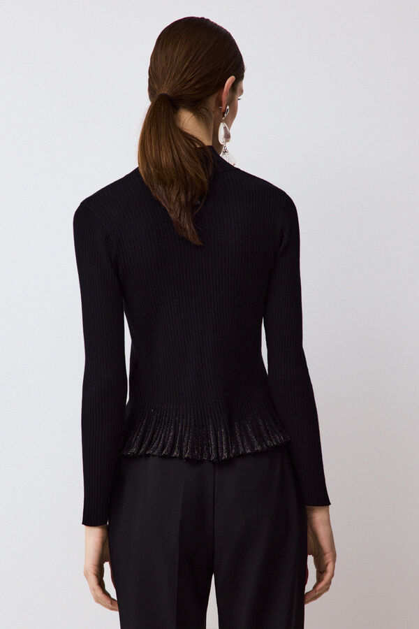 Pedro del Hierro Shimmer fantasy roll neck jumper Black