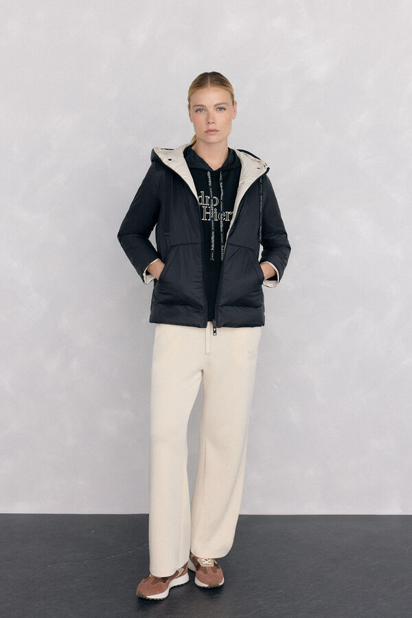 Pedro del Hierro Parka reversível capuz Preto