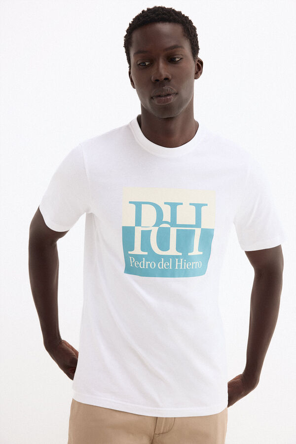 Pedro del Hierro Large logo T-shirt White