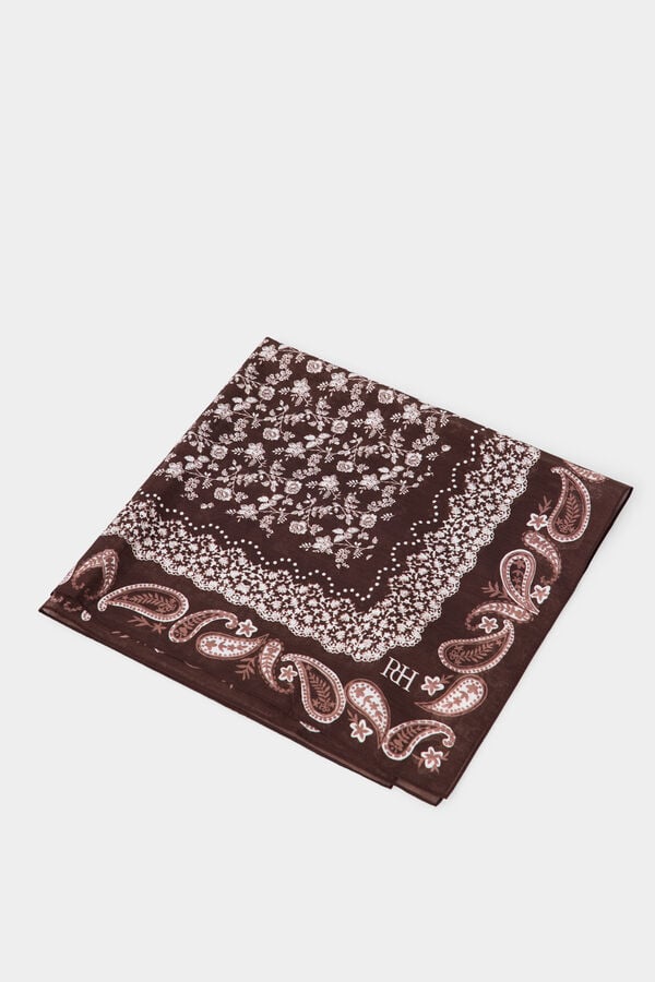 Pedro del Hierro Printed scarf Brown