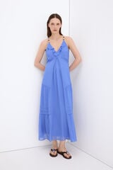 Pedro del Hierro Vestido fluido tirantes Azul