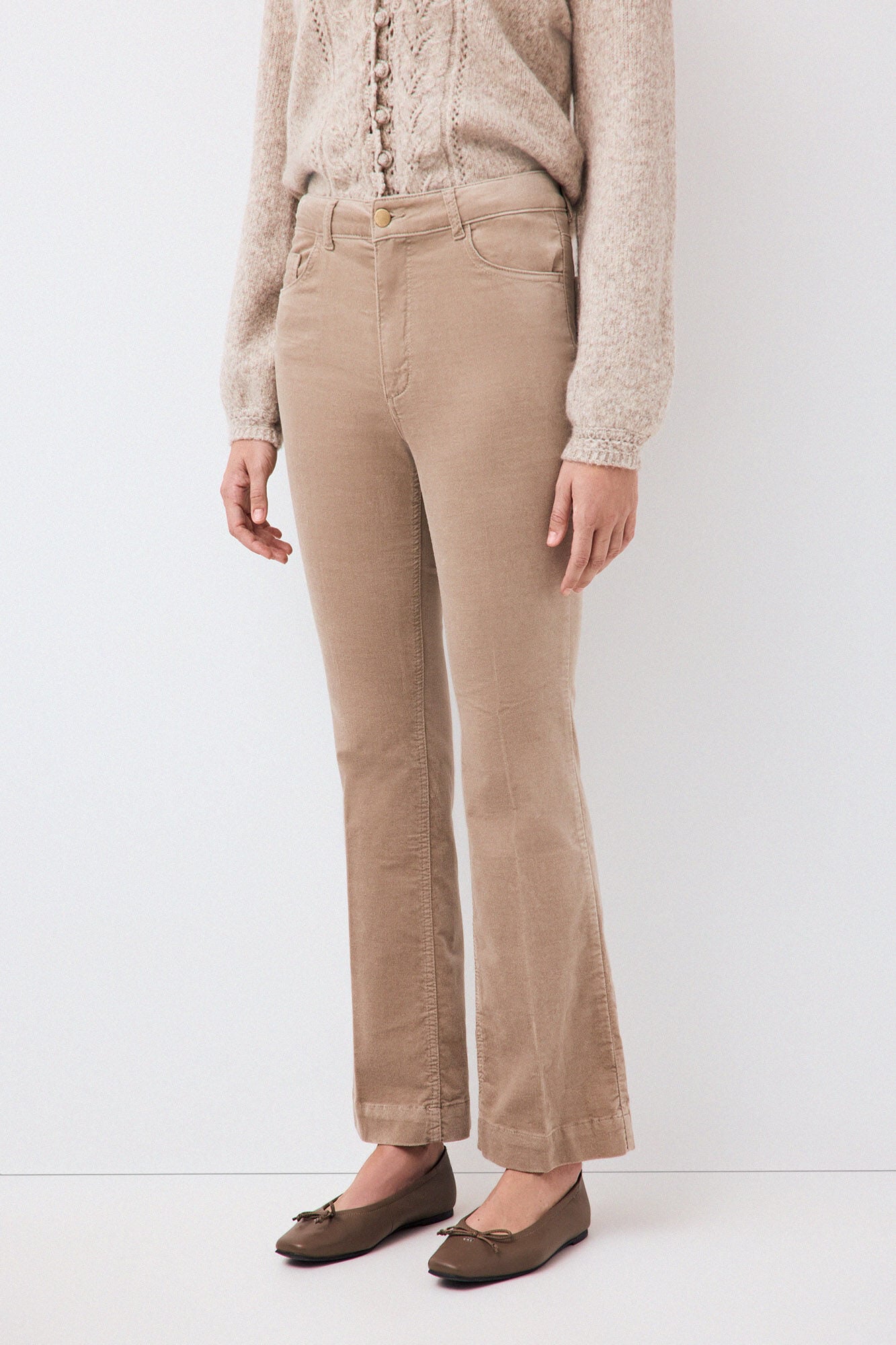 Pedro del Hierro Velvet flare trousers