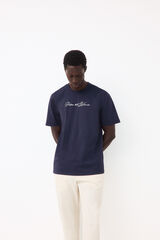 Pedro del Hierro Camiseta logo texto Azul