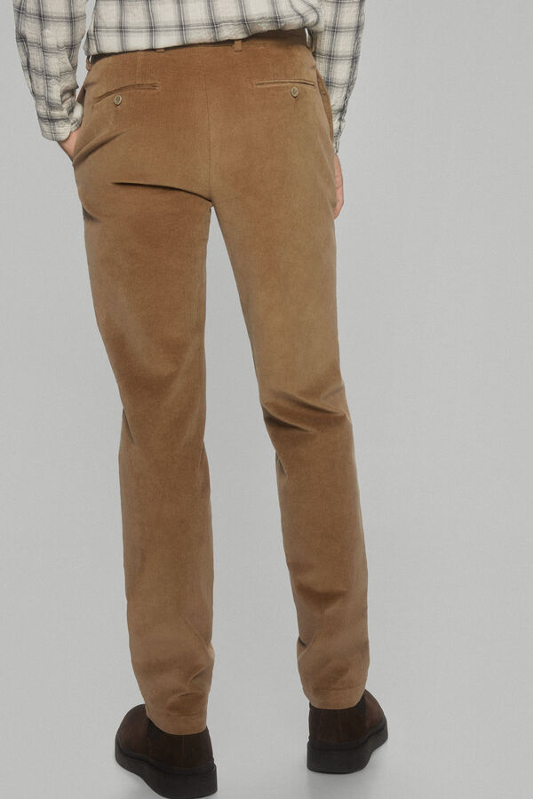Pedro del Hierro Regular fit darted chino trousers Beige