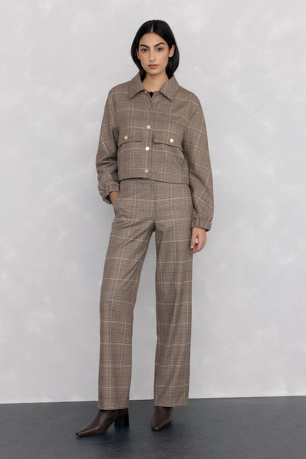 Pedro del Hierro Harrys checked pants Brown
