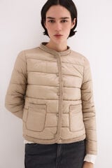 Pedro del Hierro Short puffer jacket Beige