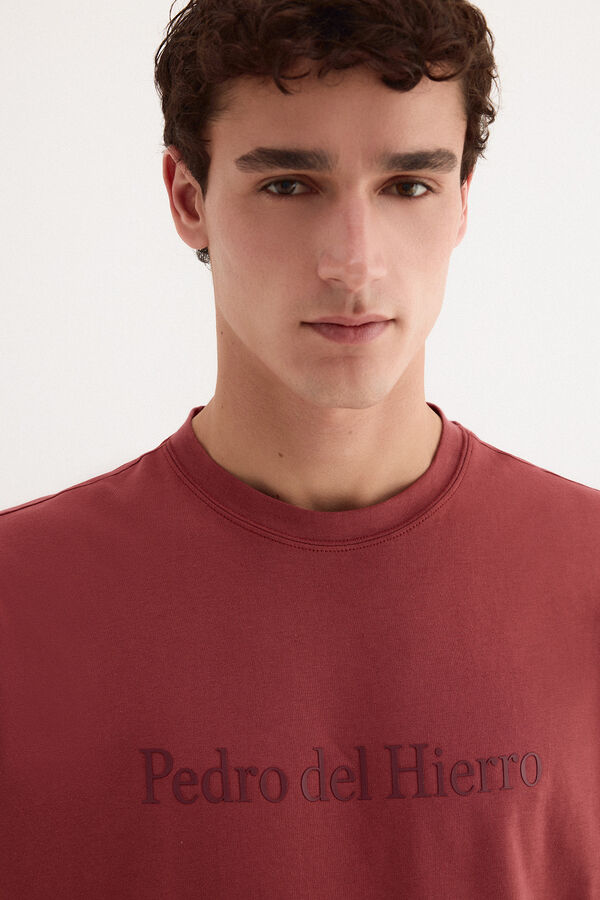 Pedro del Hierro Logo T-shirt Burgundy