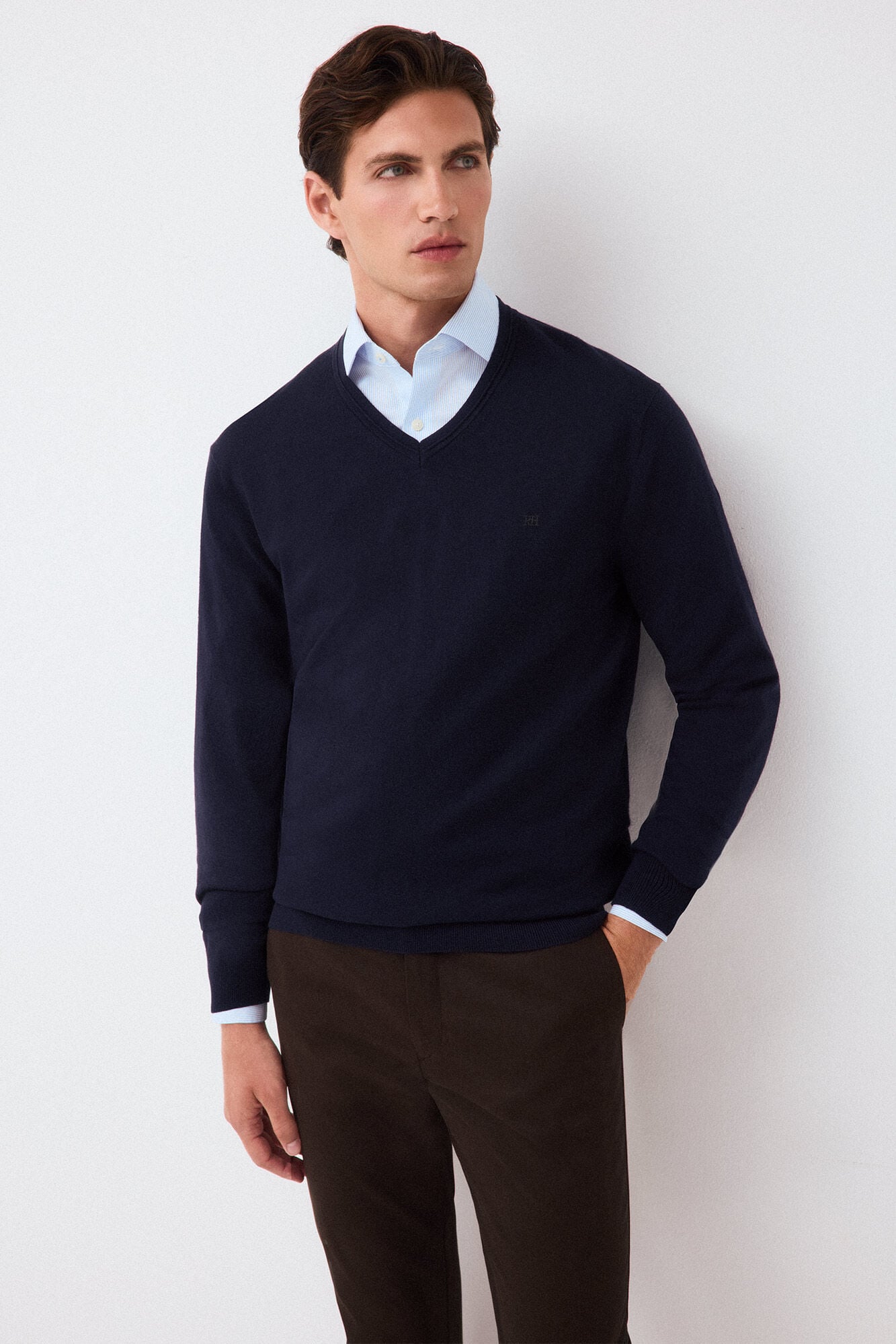 Pedro del Hierro Premium cotton silk cashmere knit jumper