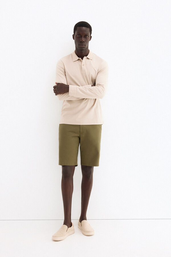 Pedro del Hierro Regular chino Bermuda shorts Green
