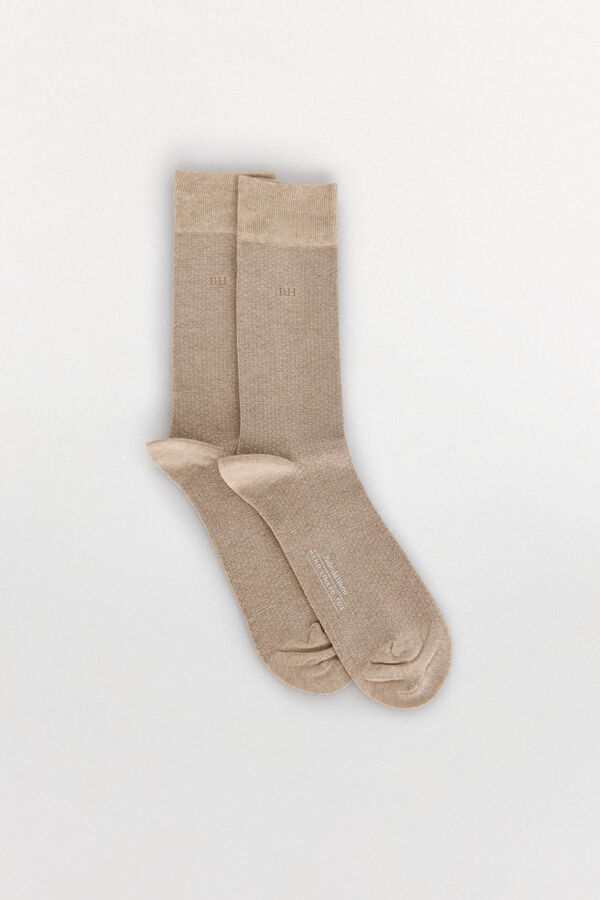 Pedro del Hierro Plain sports socks Brown