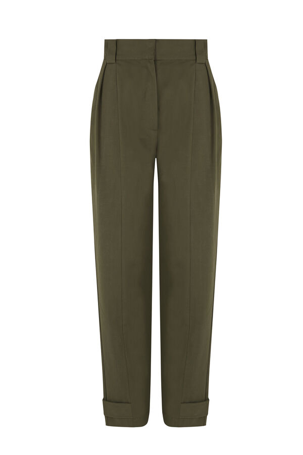 Pedro del Hierro Adjustable hem cut trousers Green