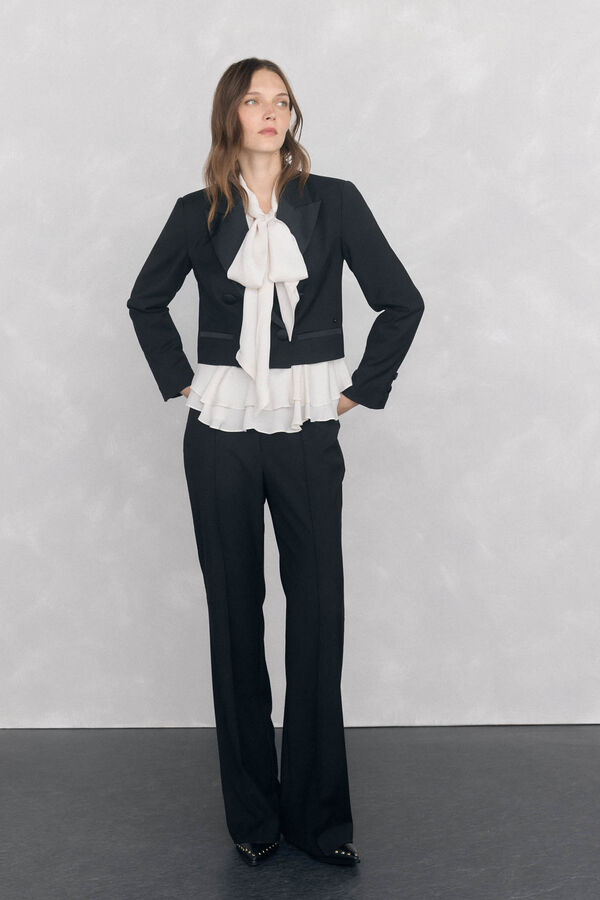 Pedro del Hierro Black short blazer Black