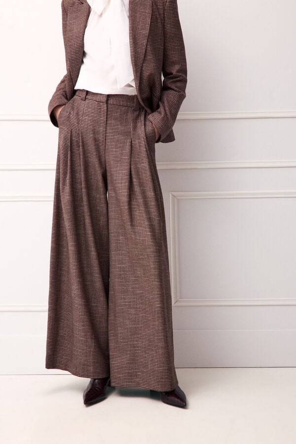 TFP by Tamara Falc&oacute; Plaid trousers White