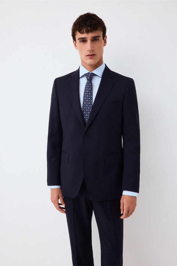 Pedro del Hierro Tailored basic coordinated suit jacket Blue