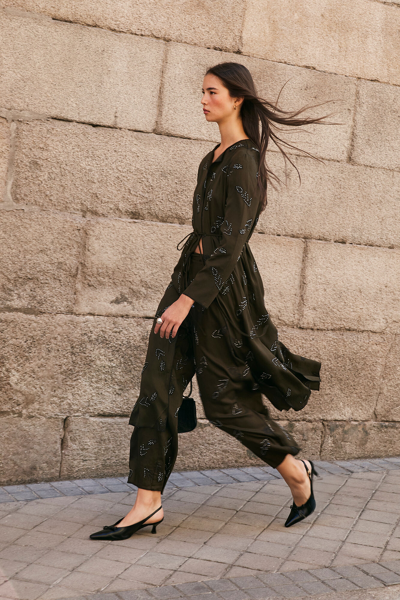 Pedro del Hierro embroidered straight pants