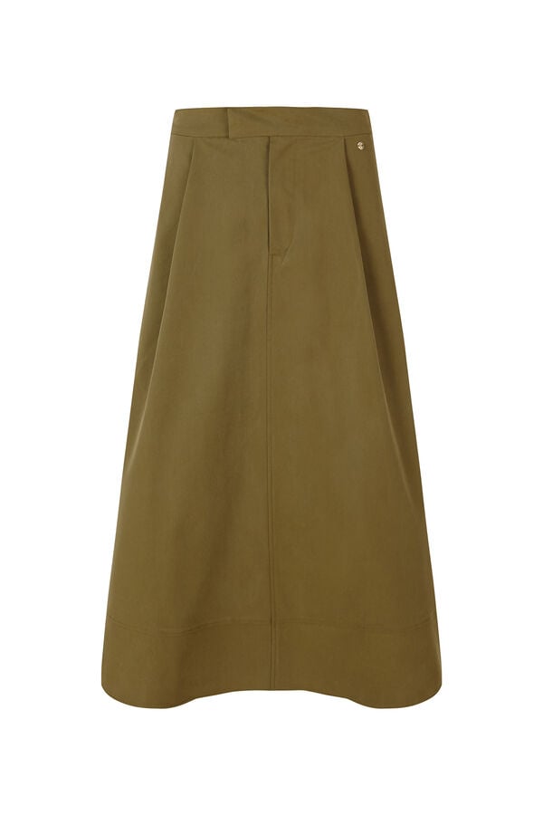 Pedro del Hierro Trench long midi skirt Green