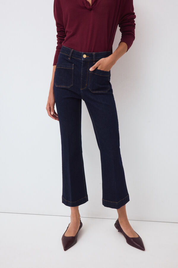 Pedro del Hierro Capri push up flare jeans Blue