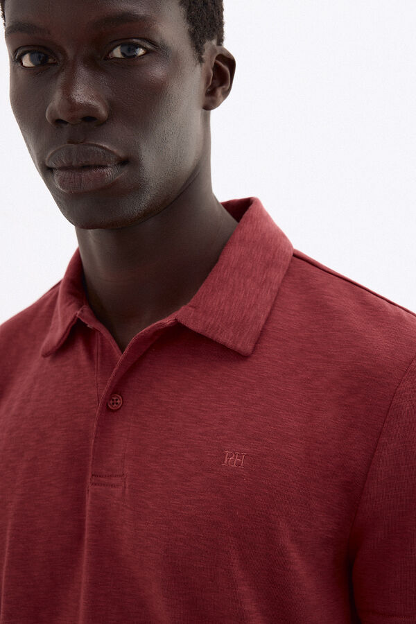Pedro del Hierro Plain polo shirt Burgundy