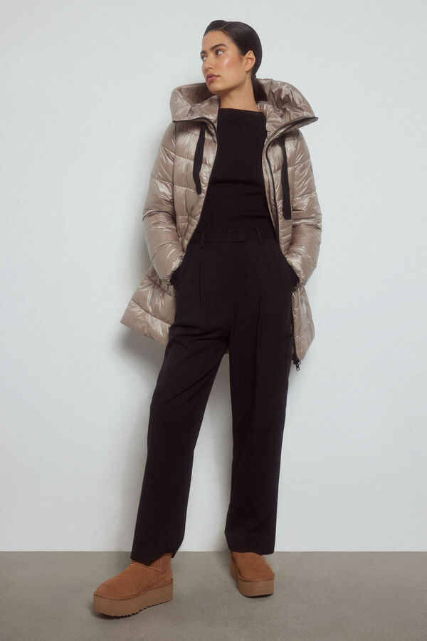 Pedro del Hierro Parka tecnica contrastes Beige