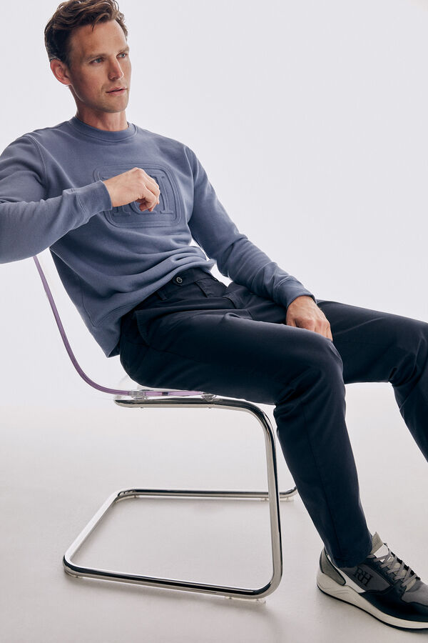 Pedro del Hierro Regular fit Premium Flex chinos Blue