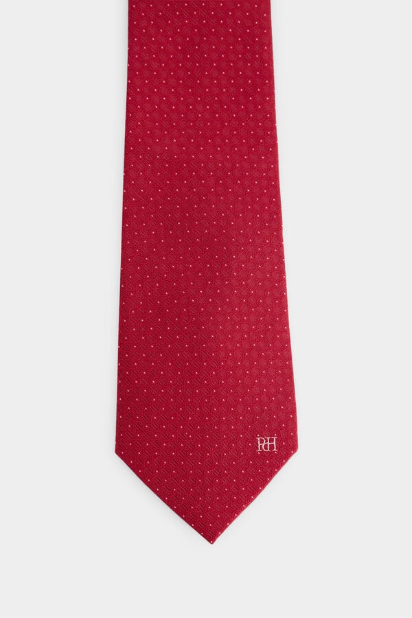 Pedro del Hierro Natural silk tie Red