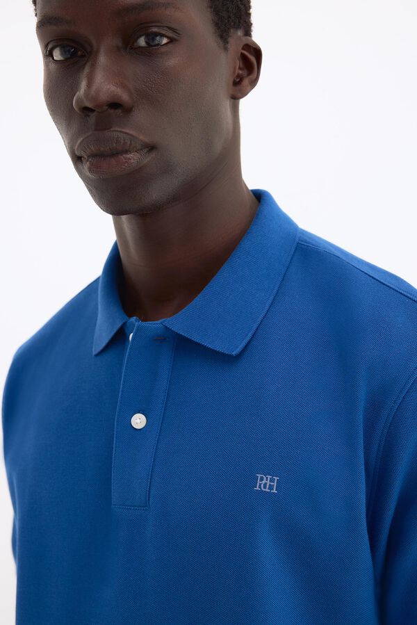 Pedro del Hierro Basic piqu&eacute; polo shirt Blue
