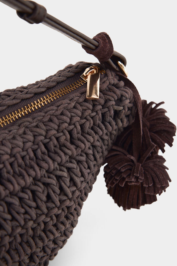 Pedro del Hierro Braided knit bag Brown