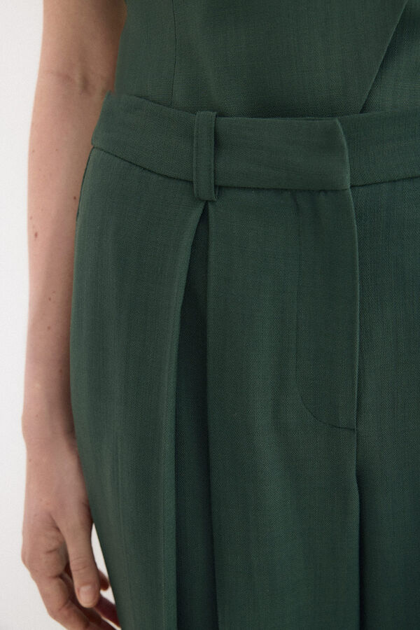 Pedro del Hierro Wide leg trousers Green