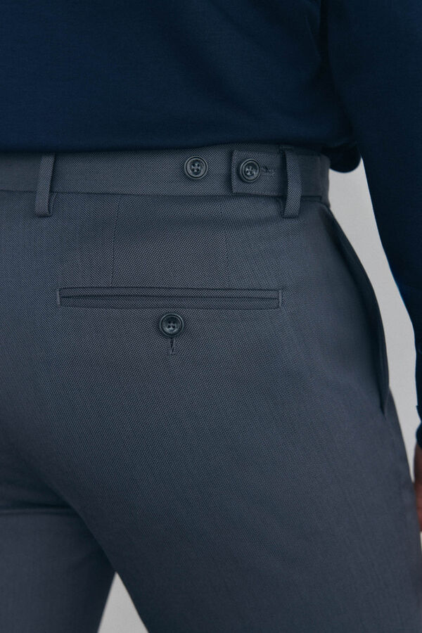 Pedro del Hierro Slim-fit print chinos pants Grey