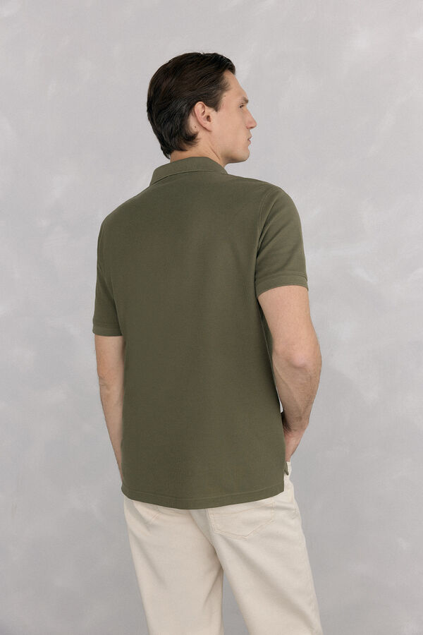 Pedro del Hierro Basic piqué polo shirt Green