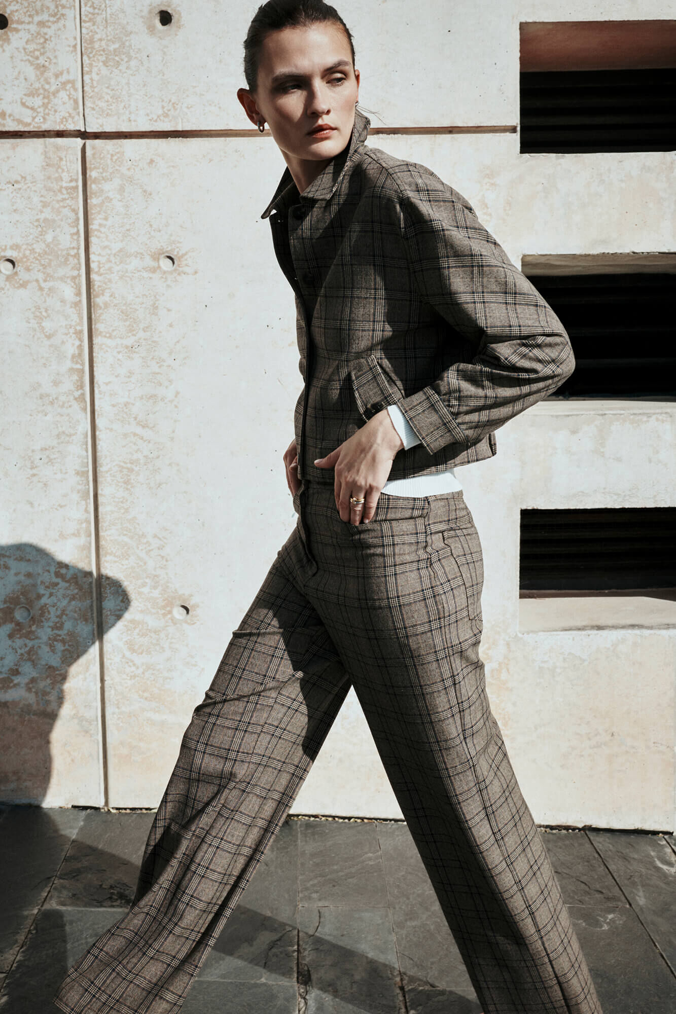 Pedro del Hierro Harris plaid bomber