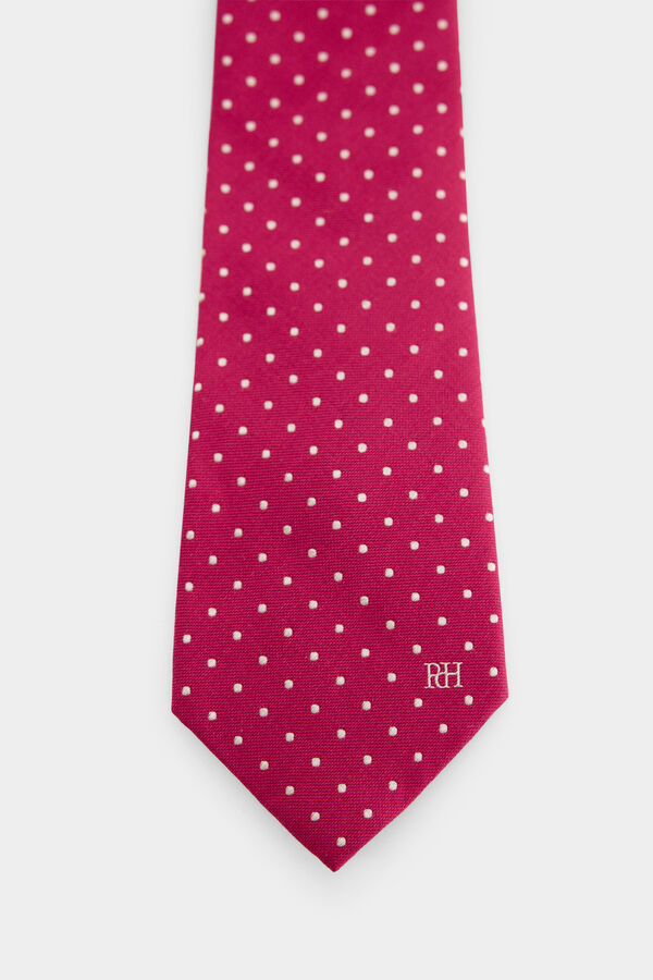 Pedro del Hierro Natural silk tie Pink