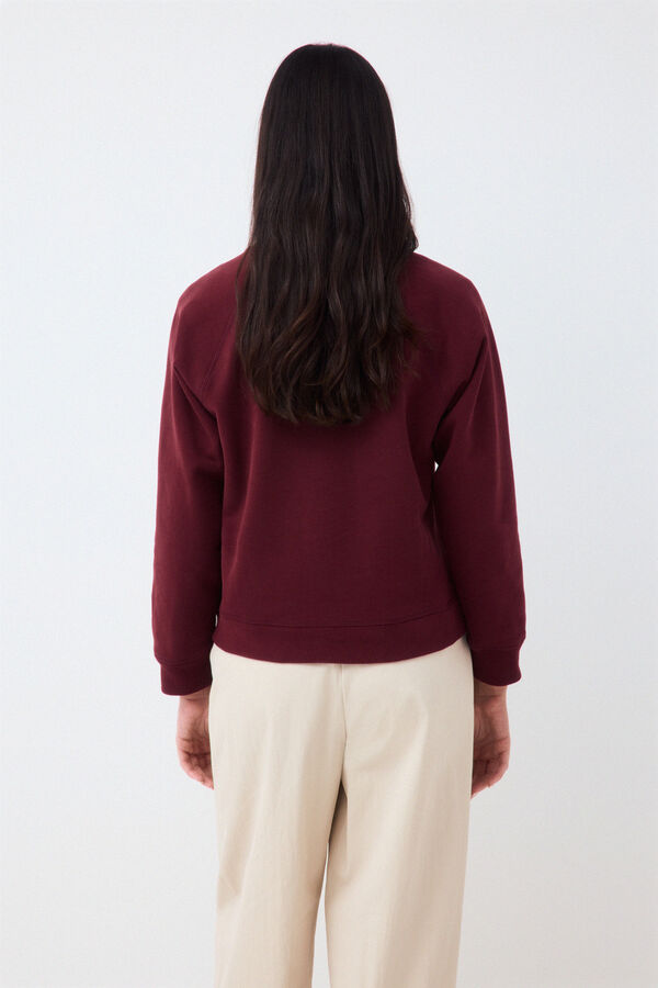 Pedro del Hierro Spanish cotton sweatshirt Burgundy
