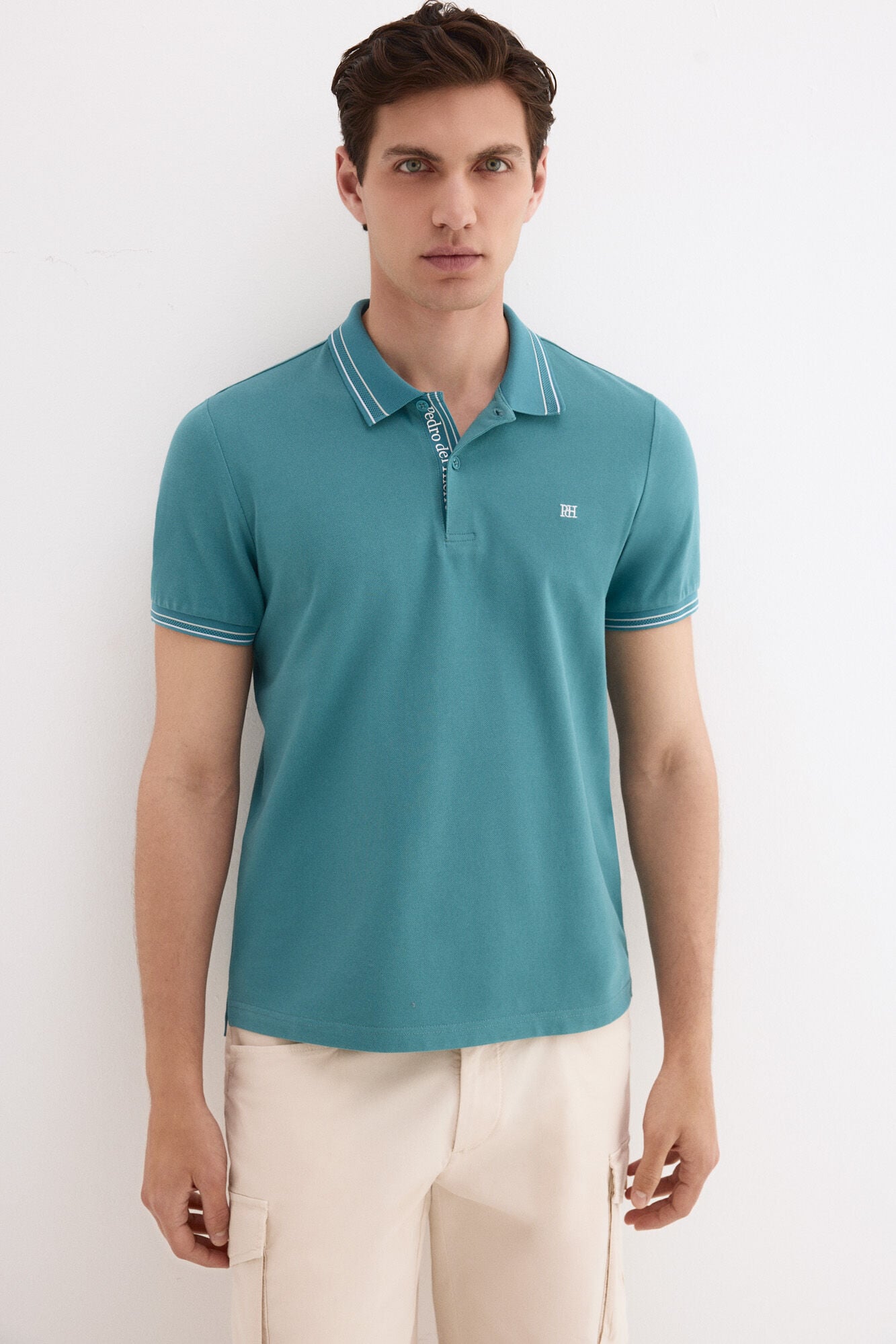 Pedro del Hierro Jacquard polo shirt