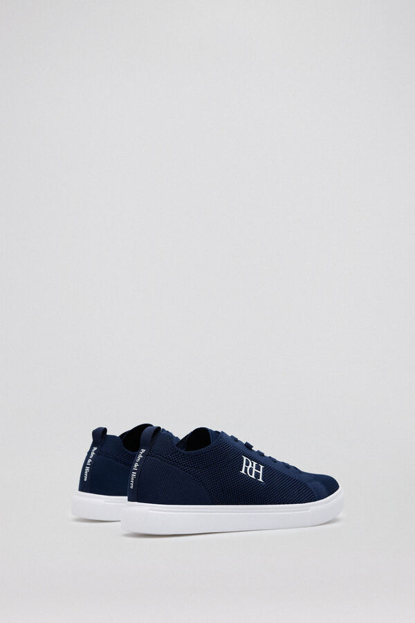 Pedro del Hierro Fabric lace-up trainer Blue